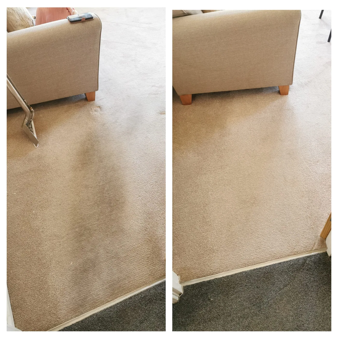 Beige sofa clean