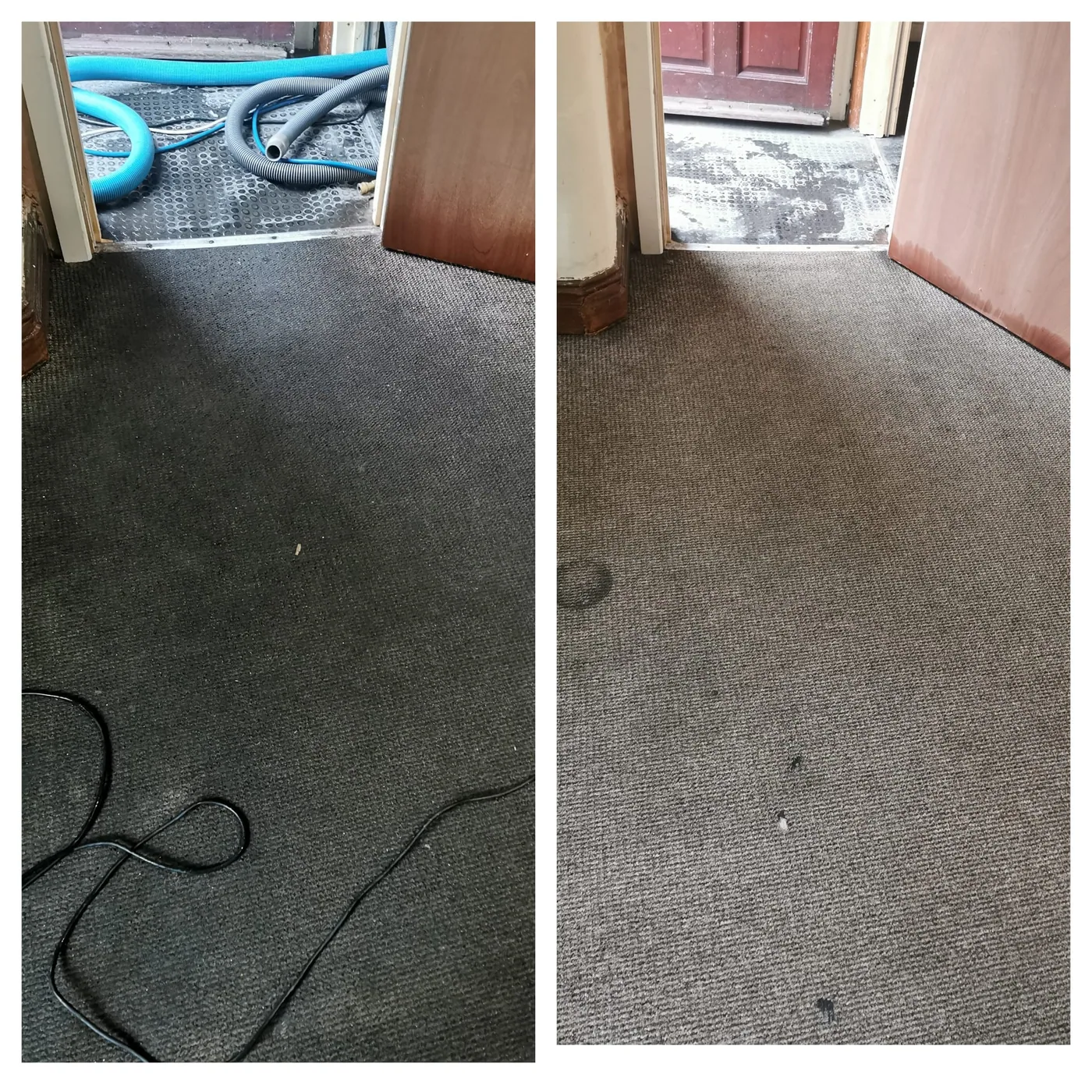 Dark room carpet before
