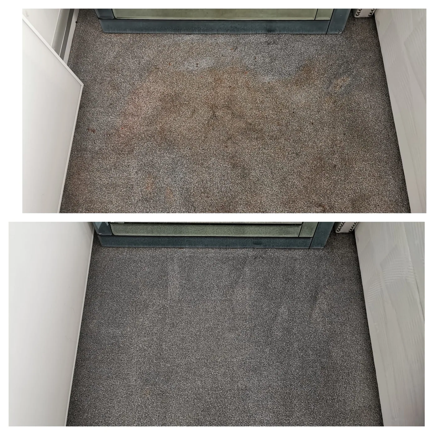 Doorway carpet clean