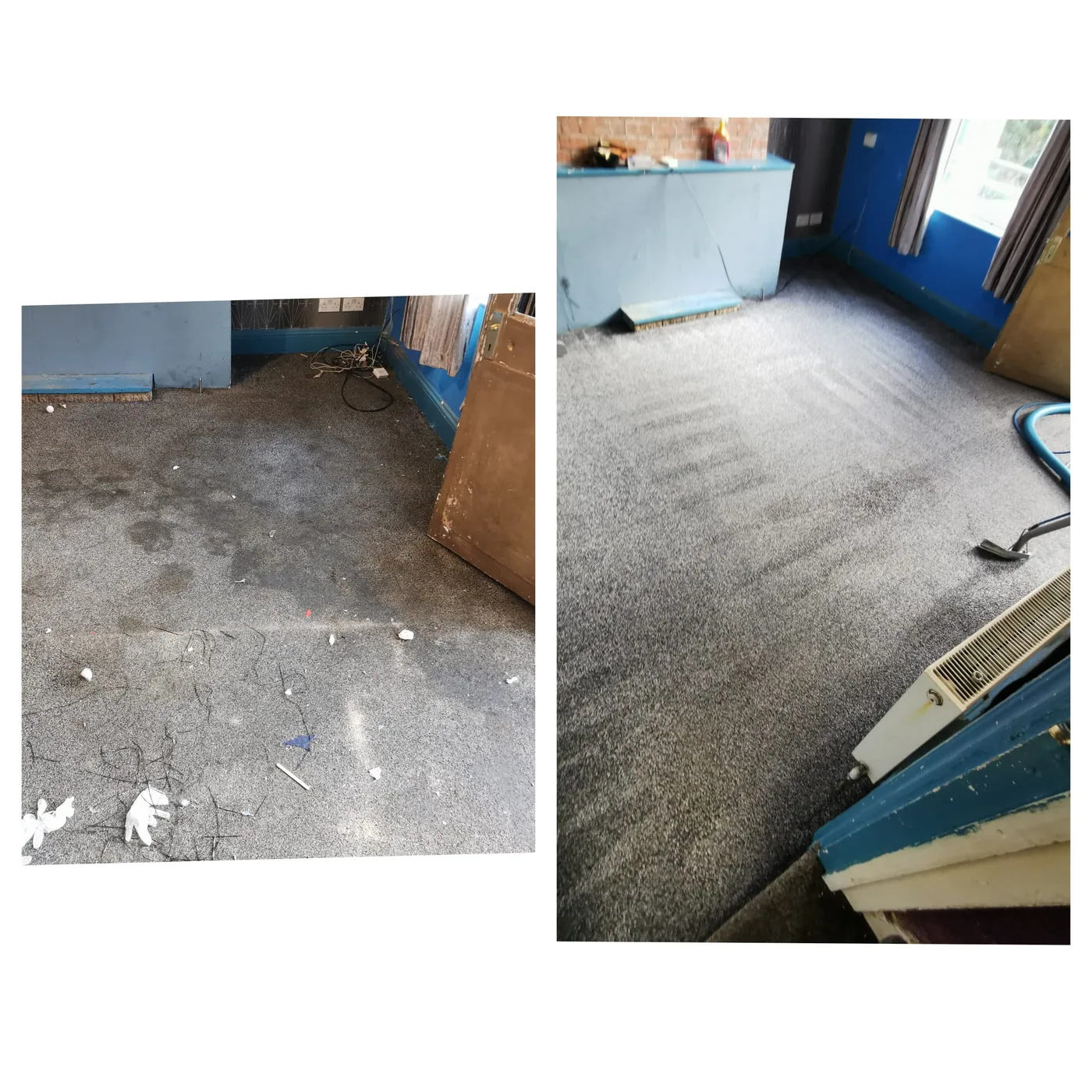 Room cleaning in progress